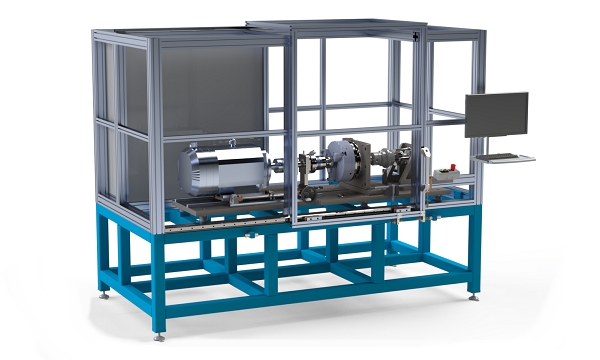 Clutch test bench for lab tests for determination of significant parameters of centrifugal clutches and centrifugal brakes